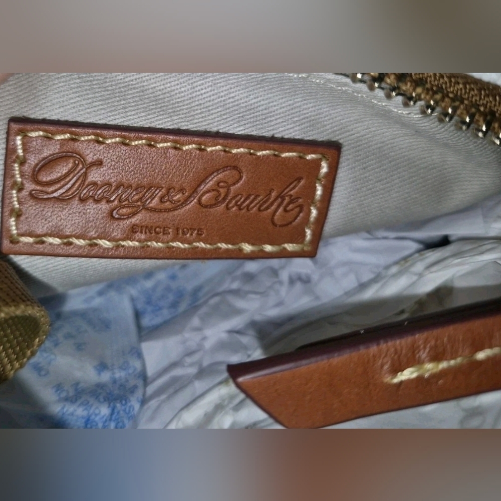 Dooney & Bourke White Baseball Print Crossbody Bag - Picture 15 of 15